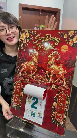 Lịch tết và tranh in gỗ tráng gương sang trọng #lich2027 #tranhtrangguong #xuhuong #trachanh89 