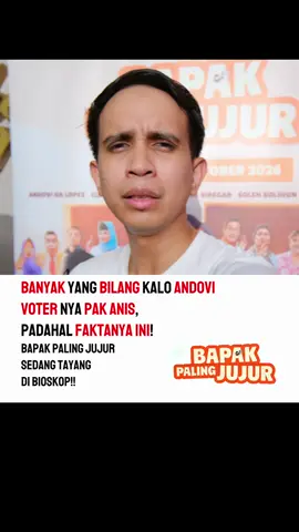 Banyak yang bilang kalo Andovi adalah voter Pak Anis tapi ini faktanya!👀 Buat kalian yang belum nonton dan penasaran sama filmnya gimana, yuk amankan tiketnya dan nonton di bioskop terdekat!🥳 #filmbpj #filmpalingjujur #fyp #fypシ #trending 