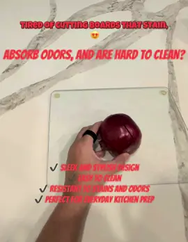 ✨ Upgrade your kitchen with a tempered glass cutting board! 🍓🥩 Tired of cutting boards that stain, absorb odors, and are hard to clean? 😍 This tempered glass cutting board is perfect for preparing meat, fruits, vegetables, and so much more! 🥩🍉🥕 ✔️ Sleek and stylish design ✔️ Easy to clean ✔️ Resistant to stains and odors ✔️ Perfect for everyday kitchen prep ✔️ Adds a modern touch to your kitchen ✨ Make meal prep easier and keep your kitchen looking beautiful! 🏡💕 🛒 Tap the link to check it out and upgrade your kitchen today! #KitchenFinds #CuttingBoard #HomeFinds #KitchenGadgets    #fy @dexthemonkeyy 