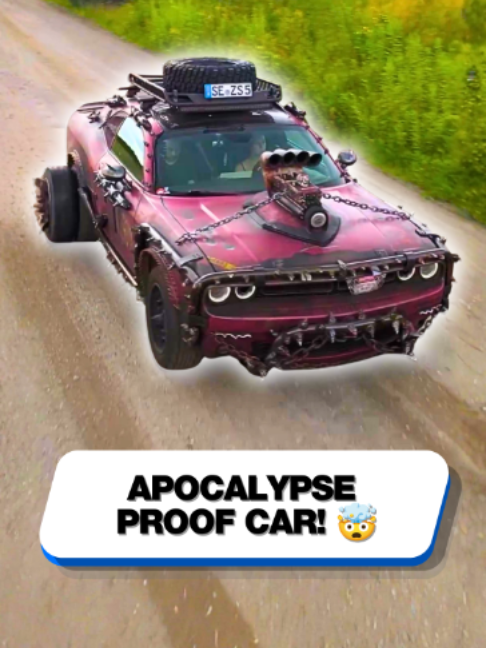 This beast was built to survive any Australian zombie apocalypse! 💪 #madmax #zombie #apocalypse #custom #cartok #customcars #spooky #carmods #dodgechallenger #supercarblondie