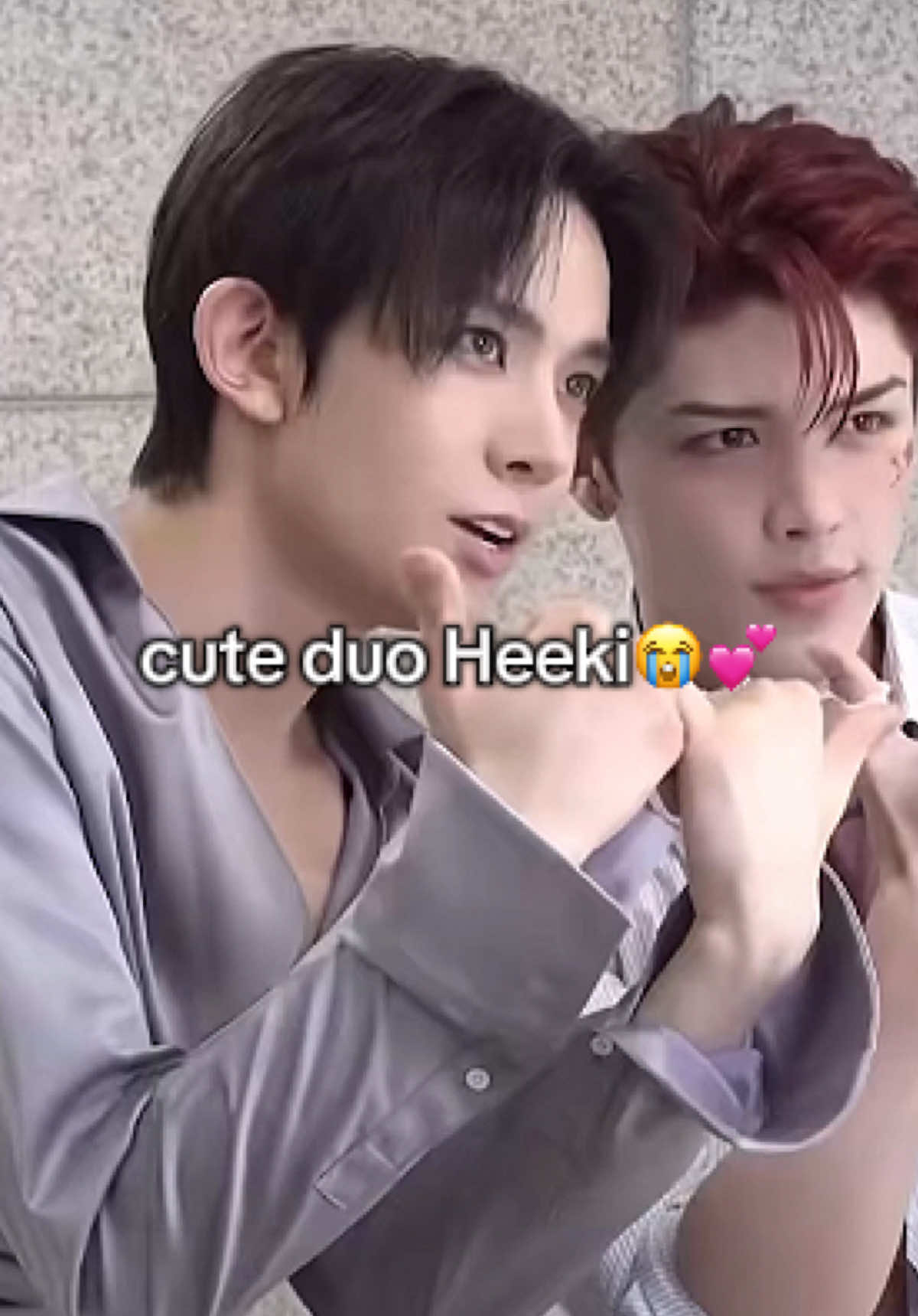 Heeseung and Maki from &team both are so cute😭💗 (another duo) for Heeseung  #heeseung #evan #kpop #fyp #viral 