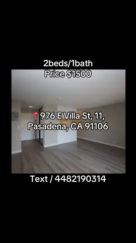 2beds/ 1baths     Rent $1500   Deposit $500   📍976 E Villa St, 11, Pasadena, CA 91106 Showing by appointment!!! Text James for fast response on +1 (448) 219 0314. Message or WhatsApp for more information and how to apply for a private tour. #rentalproperty #moveinready #pasadenacalifornia #pasadena #fyp 