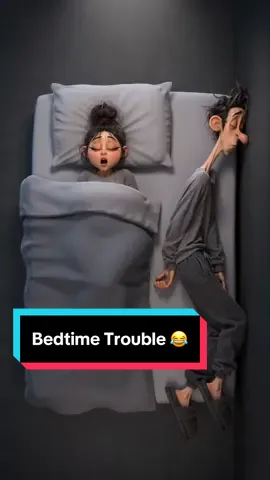Sometimes, you’re so caring when you’re awake… and a completely different person when you’re asleep. 😂❤️ Anyone else sharing a bed with someone like this? 😂 #MooAndMiu #CoupleLife #FunnyAnimation #SleepStruggles #RelatableHumor