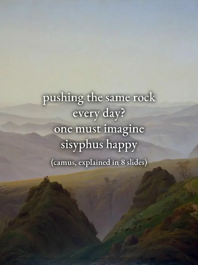 why camus said sisyphus was happy 🪨 #philosophy  #learnontiktok  #camus  #philosophytok  #deepthoughts