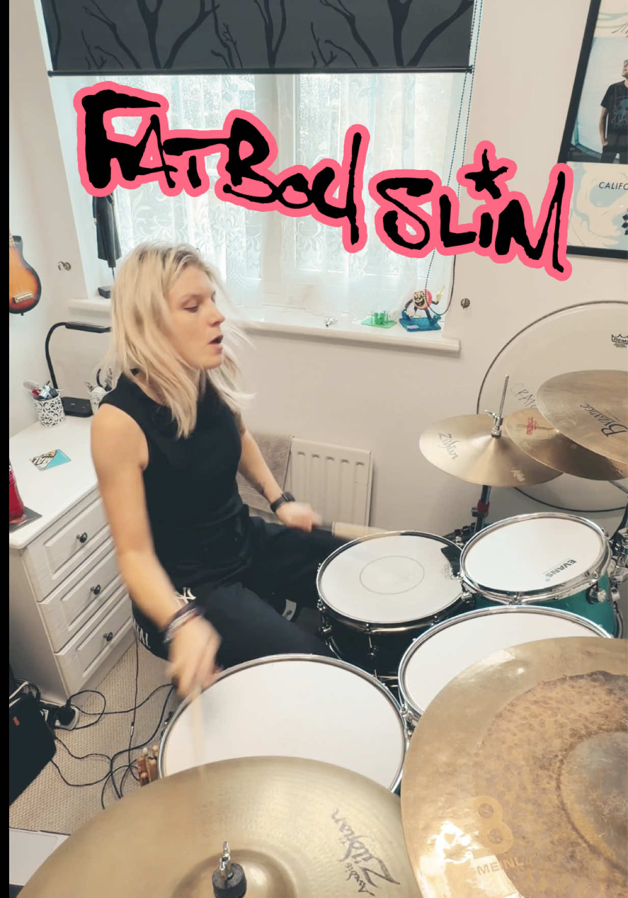 Such a fun one to play, drummers I reccommend it #techno #fatboyslim #drummer #90sthrowback #90smusic @Fatboy Slim 