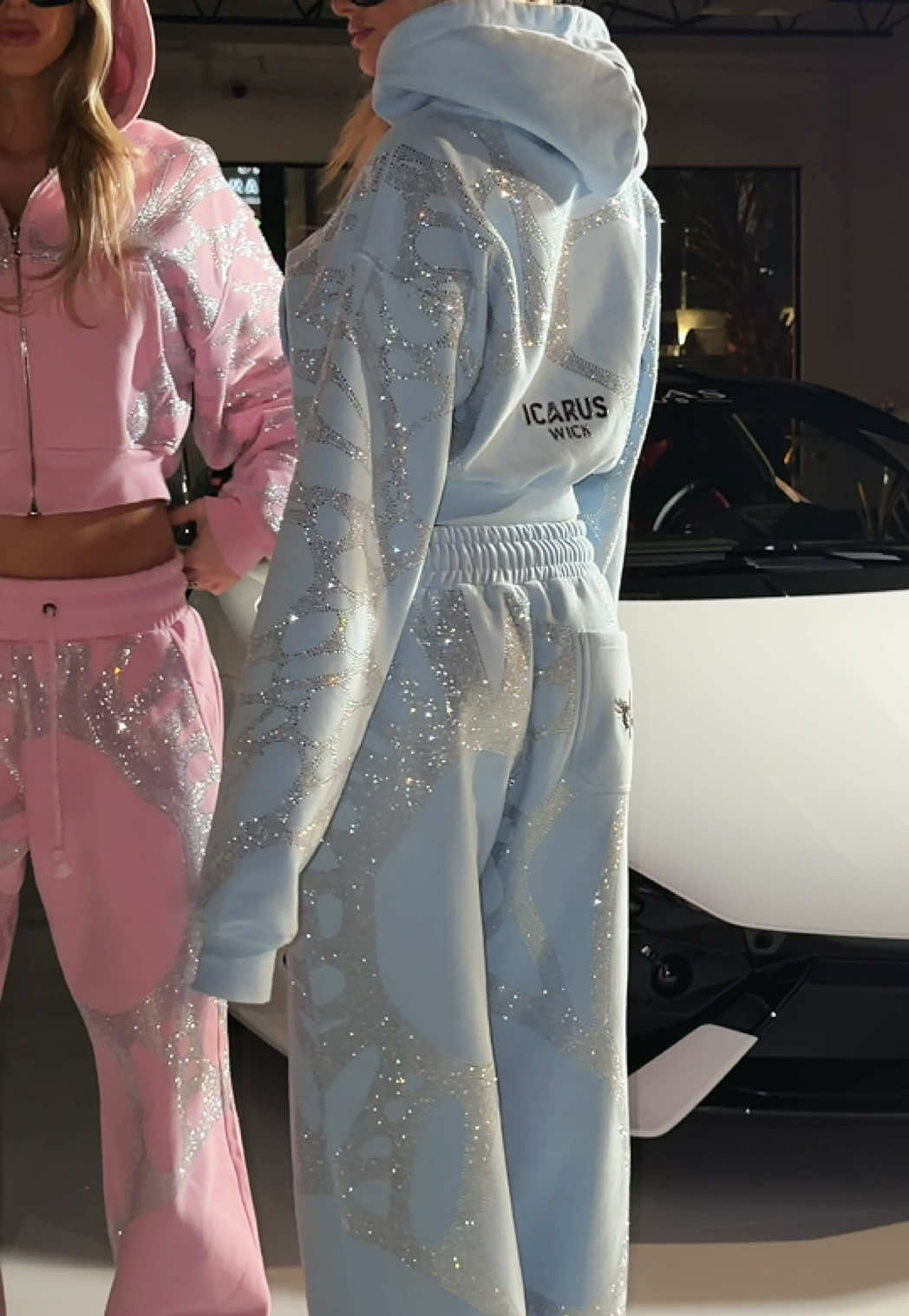 pink or blue rhinestone sweatsuit—which cool girl fall outfit are you choosing? pre-order yours at icaruswick.com @Julia Zucosky 
