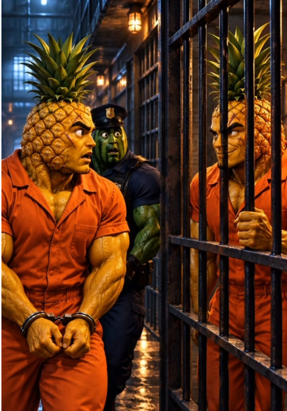 🍍🔒 Lo arrestaron hoy… pero un hombre idéntico a él llevaba cinco años en su celda. Ahora el doble está en su casa, y su hijo cree que es su papá. 😨 ¿Quién es el impostor y cómo sabe tanto de su vida? 🔥 Sigan la cuenta para parte dos.  #USA #MEXICO #fruit #fruits #frutinovelasse 