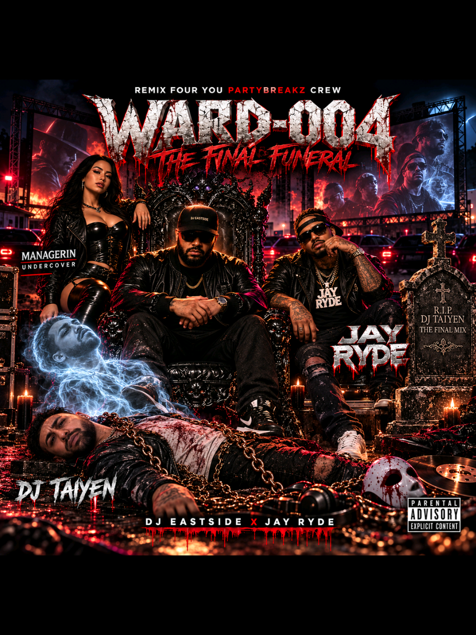 💀⚰️ R.I.P. DJ TAIHYEN – THE FINAL FUNERAL 😈🔥 🚨 PATIENT 004 HAS ESCAPED! 🚨 4 PERSONALITIES. 🧠 1 INSANE RAPPER. 🎤 1 FINAL FUNERAL. ⚰️ 😈 JAY RYDE HAS ENTERED THE GAME! 🔥 DJ EASTSIDE PRESENTS: WARD 004 – THE FINAL FUNERAL 💀 🎧 2000s AV8 CLASSIC PARTYBREAKZ 💥 DIRTY SOUTH CRUNK × R&B 🎤 4 VOICES × EXTREME AUTO-TUNE ⚡ INSANE DJ SCRATCHES & BASS DROPS ⚰️ THIS AIN'T A SONG... THIS IS A MUSICAL FUNERAL! 💀 WHO WON THE BATTLE? 👑 TEAM EASTSIDE OR TEAM TAIHYEN? 👇 DROP YOUR VERDICT IN THE COMMENTS! 👇 🎃 HALLOWEEN 2026 🔊 TURN YOUR VOLUME UP! #DJEastSide #JayRyde #Ward004 #TheFinalFuneral #RIPDJTaihyen 