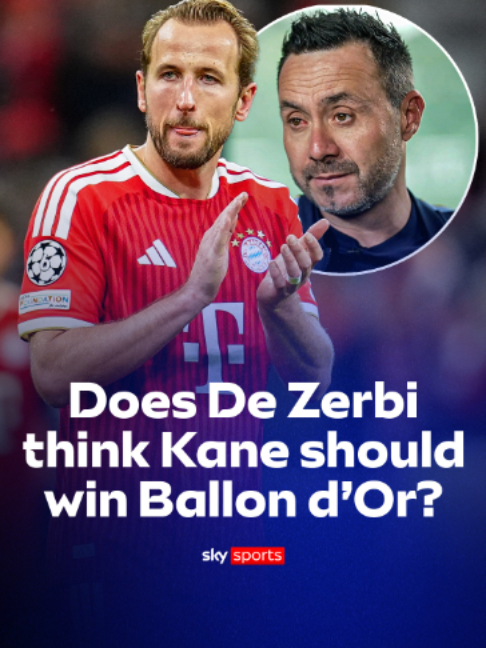 Does Roberto De Zerbi think that Harry Kane deserves to win the Ballon D'Or? #skysportsnews #ballondor #harrykane