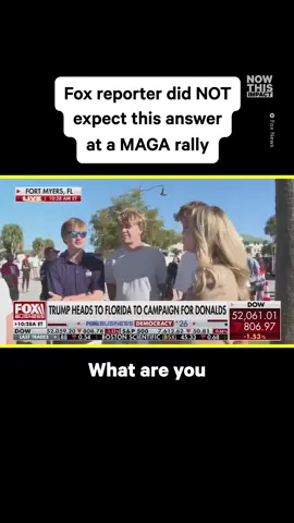 This Fox News correspondent immediately bailed after a college student at a Trump rally in Florida gave an answer she wasn’t expecting.