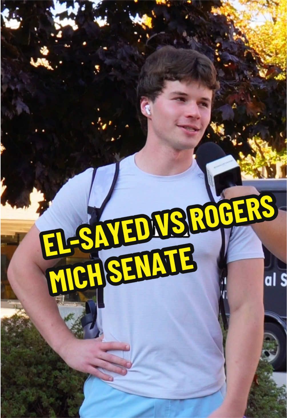 University of Michigan El-Sayed or Rogers #streetinterview #manonthestreet #abdulelsayed #michigan #senator 