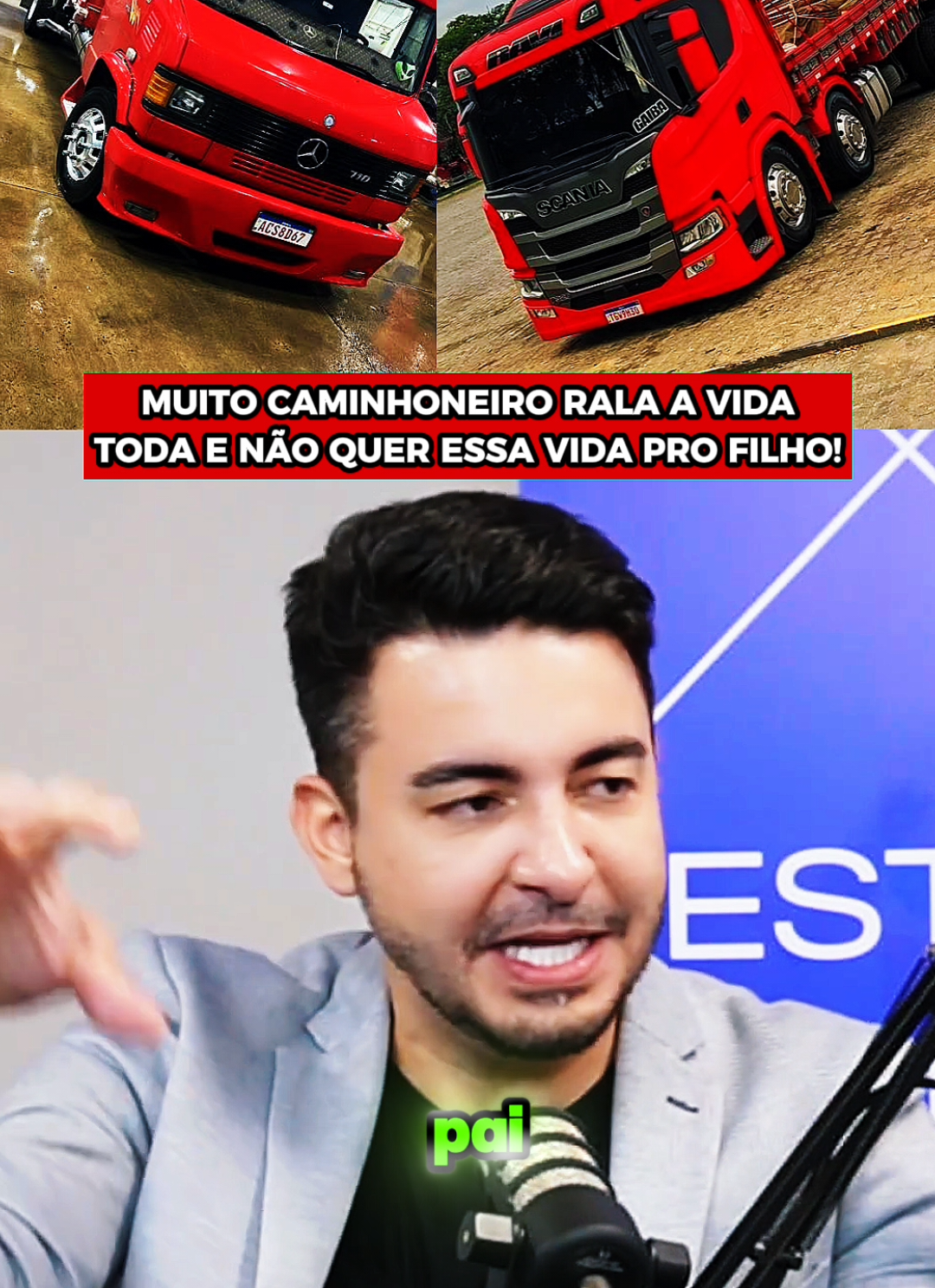 A gente não vê um MOTORISTA estimulando o FILHO! #andreoliveiracy #caminhao 