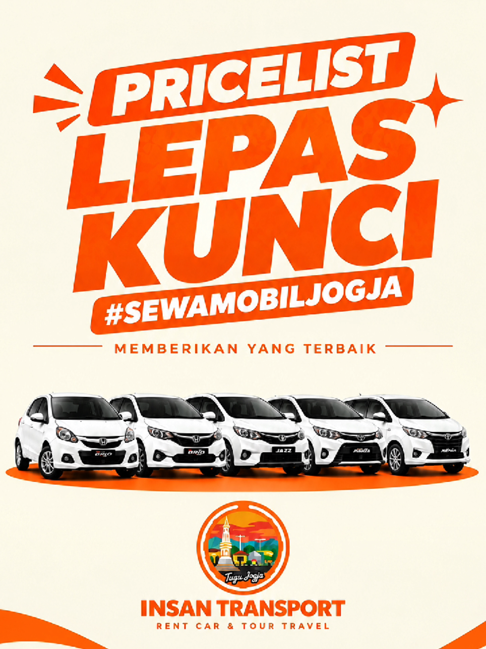 POV: Mau healing ke Jogja tapi males ribet soal transportasi 😭🚗 Tenang bestie, ada sewa mobil LEPAS KUNCI dari Insan Transport Jogja! 👀☝️ Mau keliling dari pagi sampai malam? Mau wisata, kulineran, atau dadakan pindah destinasi? Gas aja, tinggal atur perjalanan sesukamu! 🤙🏻 💸 Cek pricelist-nya dulu, pilih mobil sesuai kebutuhan, terus cus liburan ke Jogja! Jangan cuma masukin Jogja ke wishlist, kapan berangkatnya nih? 👀👇 📩 DM Insan Transport Jogja buat cek ketersediaan armada! #SewaMobilJogja #RentalMobilJogja #JogjaTrip #LepasKunci #WisataJogja 