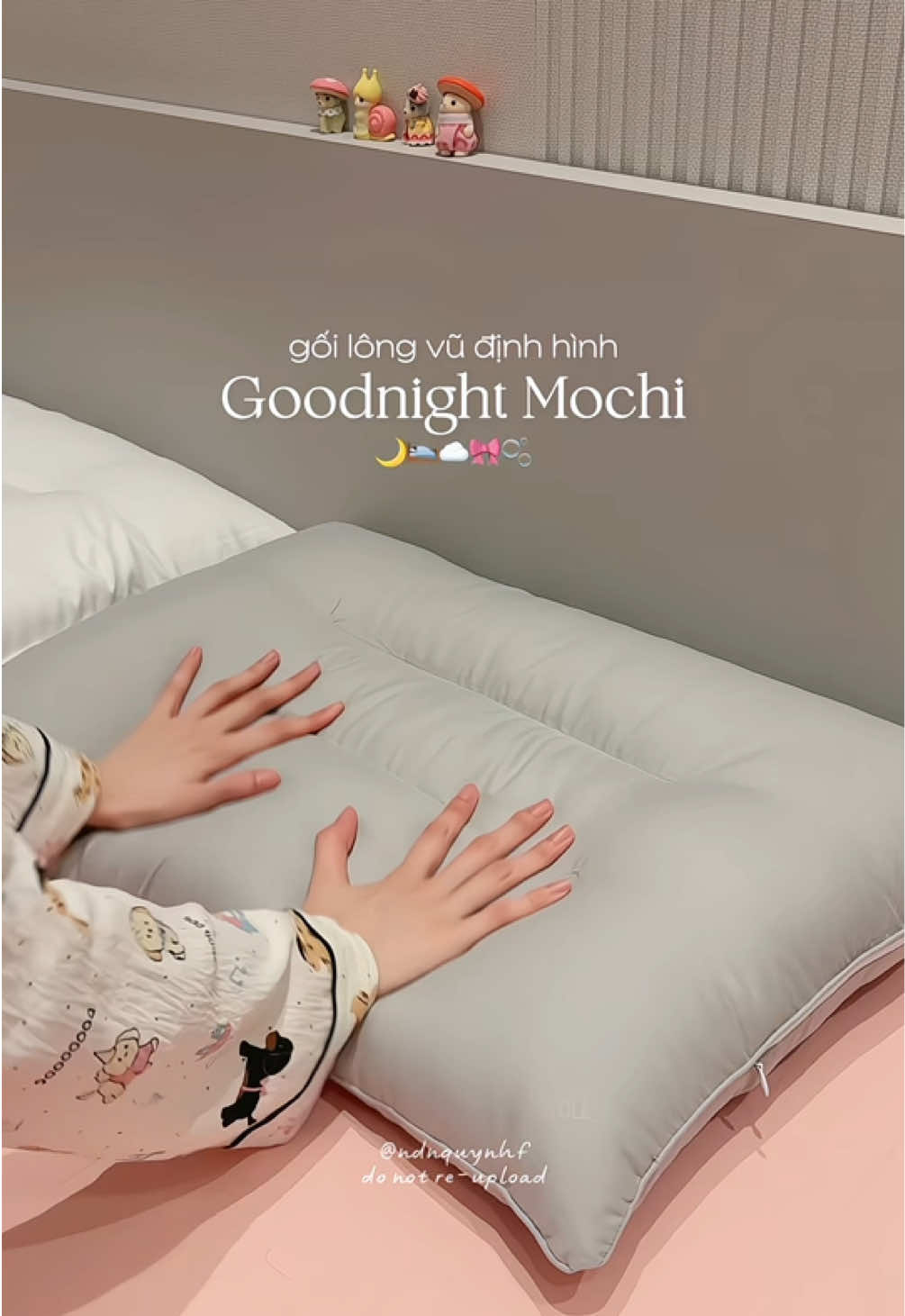 Gối mềm mại nằm êm lắm, hỗ trợ nâng đỡ cổ vai gáy giúp cải thiện giấc ngủ 🌙🛌☁️🎀🫧 #goodnightvn #goodnightbedding #goilongvu #bedding #ndnquynhf 