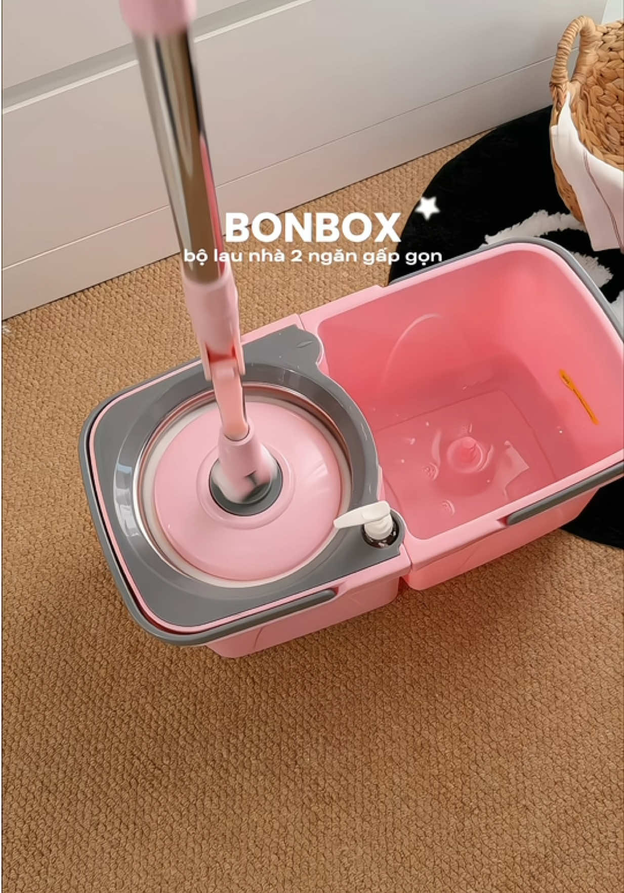 Bộ lau nhà gấp gọn này siu tiện lun #caylaunha #bonbox #bolaunha #dogiadung #bolaunhatachnuocban 