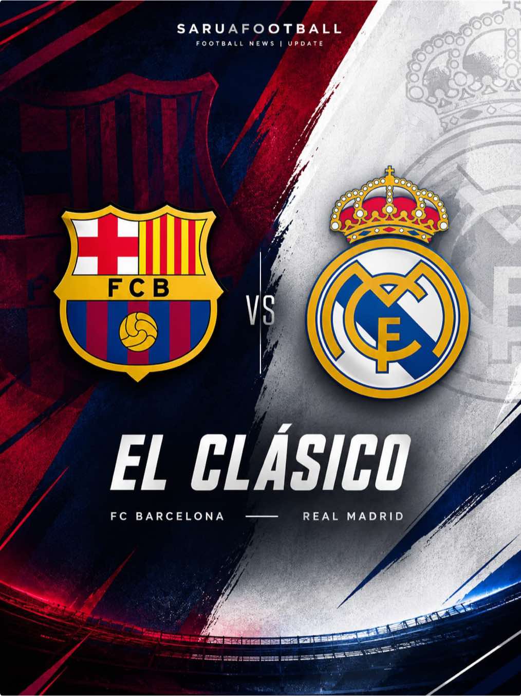 We are back with the el clasico schedule 🔥 Matchday 10 of La Liga brings the fiercest rivalry in world football: FC Barcelona vs Real Madrid! Barca, currently leading the table with a perfect record, is ready to host their arch-rivals at the Spotify Camp Nou! Save the local kick-off times for your region so you don't miss a single second: Stadium: Spotify Camp Nou Local Time: • Spain (CET): 09:00 PM (Sunday, Oct 25) Asia & Pacific (Monday, Oct 26): • Indonesia (WIB): 03:00 AM • Thailand (ICT): 03:00 AM • Singapore (SGT): 04:00 AM • Malaysia (MYT): 04:00 AM • Myanmar (MMT): 02:30 AM • Australia (AEDT): 07:00 AM   Africa (Sunday Night, Oct 25): • West Africa (WAT): 09:00 PM • North / Central Africa (EET/SAST): 10:00 PM • East Africa (EAT): 11:00 PM Will Flick extend the Blaugrana's perfect run, or will Mourinho's tactics steal the points at Camp Nou?  Drop your score predictions in the comments below! 👇 Follow:@saruafootball Save the schedule, like comment and share don't forget to watch. Disclaimer: This video is for informational purposes only for football fans and has been re-edited without the intention of violating copyright. #barcelona #realmadrid #LaLiga #ViscaBarca #HalaMadrid 