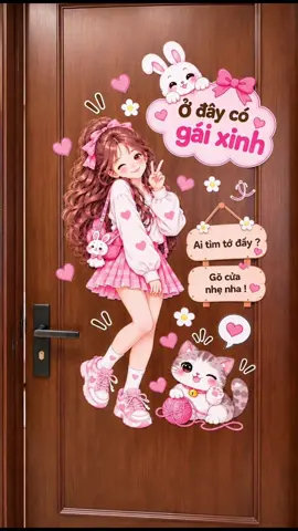 Cửa phòng xinh lên 100% nhờ em decal này 🎀💗 Cute hết nấc luôn mấy vợ ơi! #DecalDanCua #DecorPhongNgu  #DecorPhong #Decor #viral  @Tiệm Nhà Hân 🍀✨  @Tiệm Nhà Hân 🍀✨  @Tiệm Nhà Hân 🍀✨ 