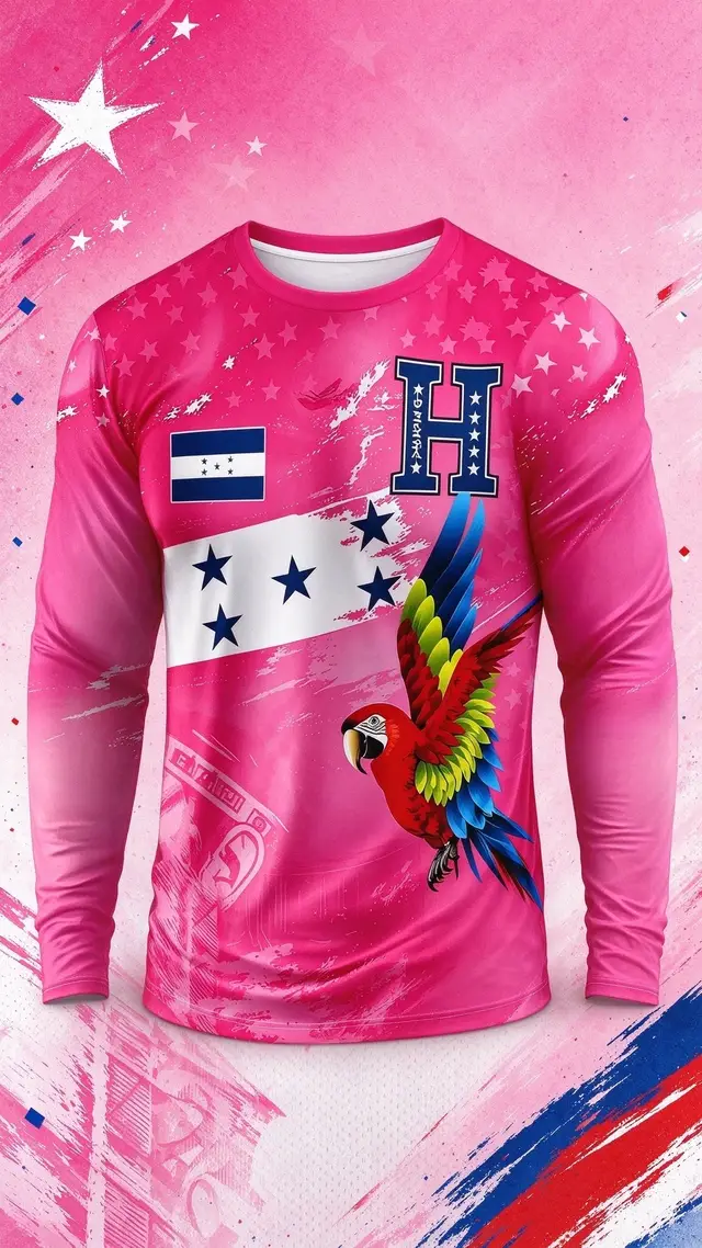 This long-sleeve tee pairs a colorful parrot and flag-inspired print with an easygoing casual style for parties and daily outings. #LongSleeveTshirt #GraphicTee #tiktokshopblackfriday #discoveryourgift #tiktokshopcybermonday 