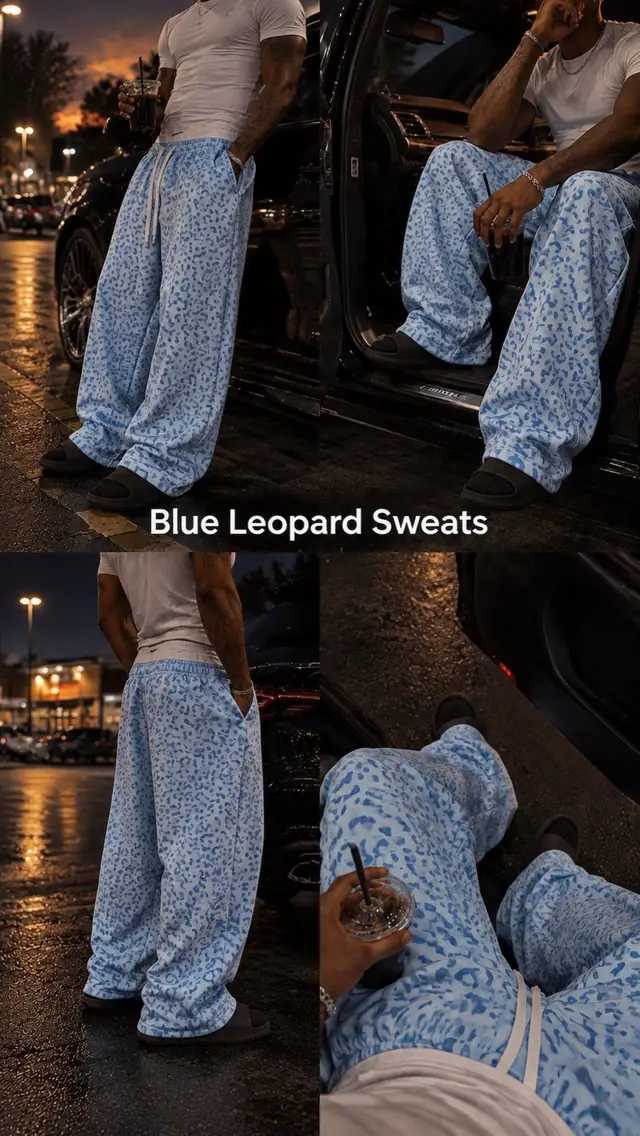 #leopardprint #sweatpants #baggypants #fyp #streetwear 