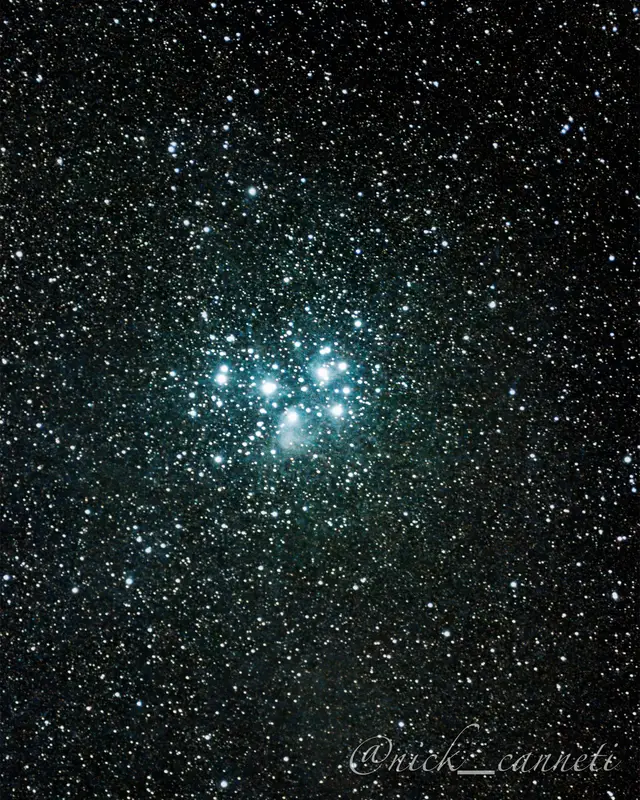 Shot on @canonusa rebel t7 with canon 24-105  Processed in dss siril @Lightroom  #astrophotography #canonphotography #pleiades #phtography📷 #fypreelsシ゚viralシ 