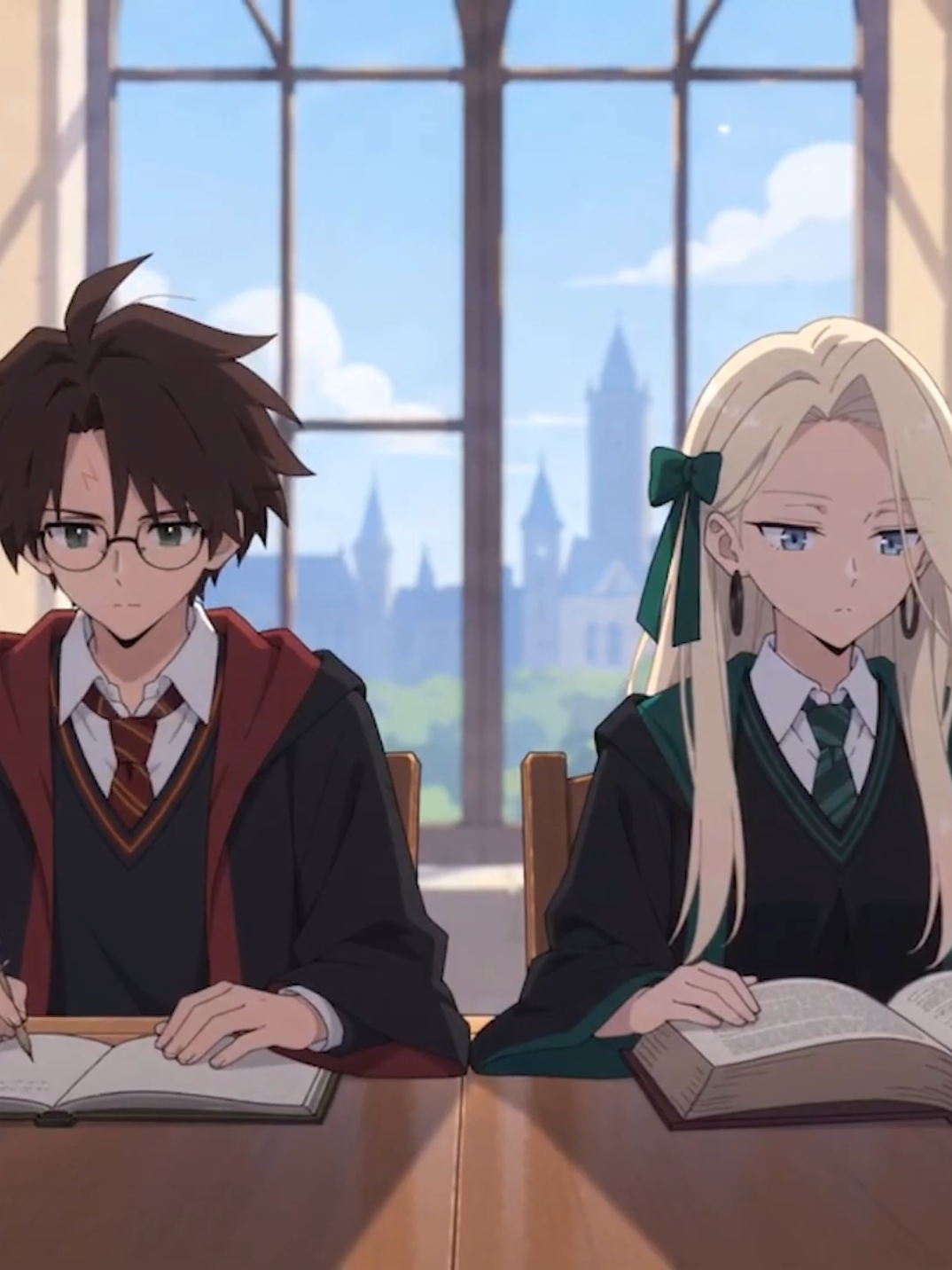 Malfoy want Harry to notice her new look 😍❤️😘 #harrypotter #malfoid #waifu #newlook #change 