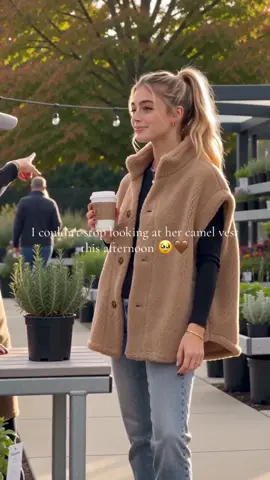 Found Her Outfit… That Camel Teddy Vest Caught My Eye 🤎🍂
 #TeddyVest #SherpaVest #FallLayering #CasualOutfit #FallStyle