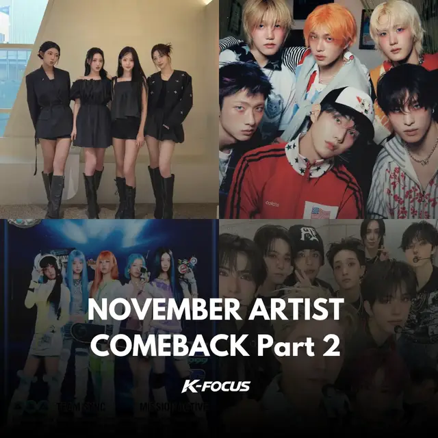 K-pop comeback schedule for November 2026! Bulan November akan diramaikan oleh berbagai rilisan terbaru dari grup dan solois K-pop. Buat kalian yang nggak mau ketinggalan comeback favorit, simak jadwal lengkapnya dalam postingan ini. Catat tanggalnya dan jangan sampai melewatkan rilisan yang paling kalian nantikan! Comeback siapa yang paling kalian tunggu bulan November ini? Sumber: Pengumuman resmi agensi dan artis terkait. #KPOP #KPOPComback #November2026 #ComebackSchedule #KFOCUS