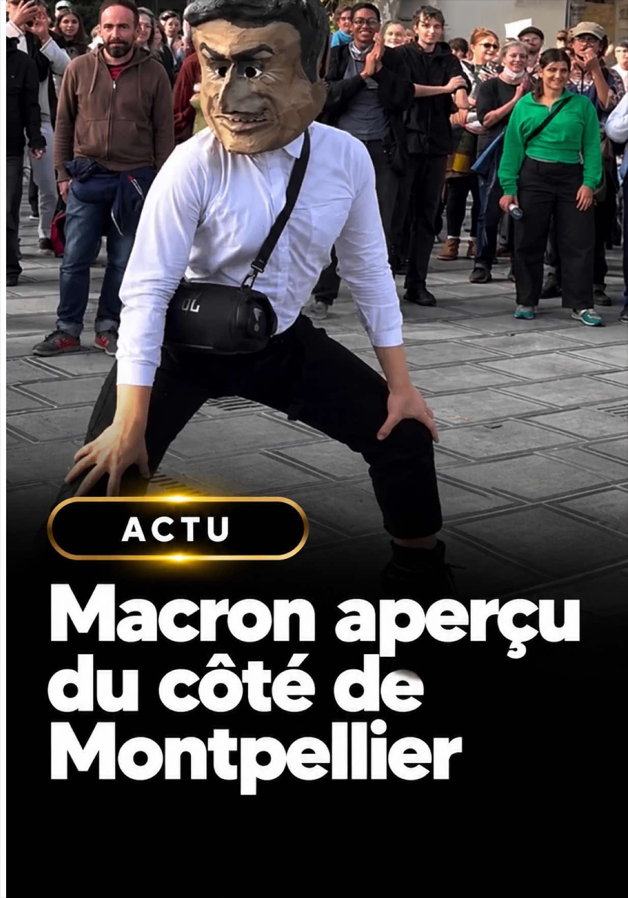 😭👀 Le président de la république présent aujourd’hui à Montpellier. . . . #Macron #manifestation #24octobre 
