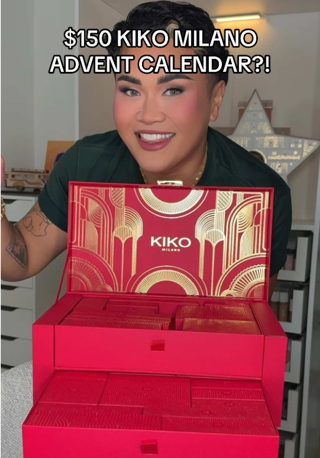 UNBOXING THE $150 ADVENT CALENDAR FROM KIKO MILANO?! 😱😱😅🤯 #unboxingvideo #unboxing #makeup #adventcalendar #beauty 