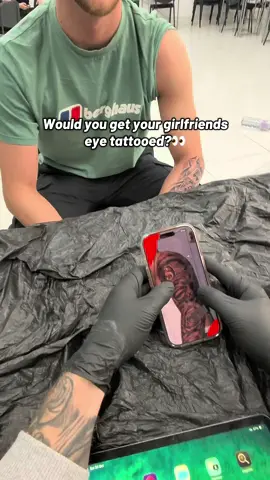 Who's got a tattoo for their girlfriend? (And who's had a cover up?🤣🤣🤣) #tattooshop #girlfriend #tattoos #tattooartist #eyetattoo 