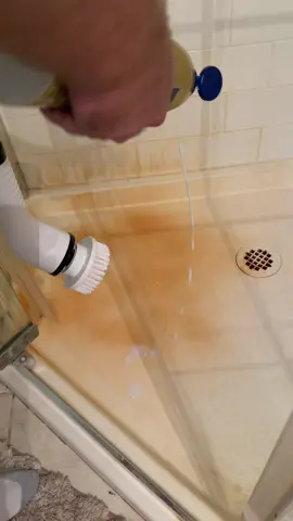 The best money you’ll ever spend to save time! This thing is awesome! And yes, we need a new water softener 🤣#cleaning #clean #scrubbrush 