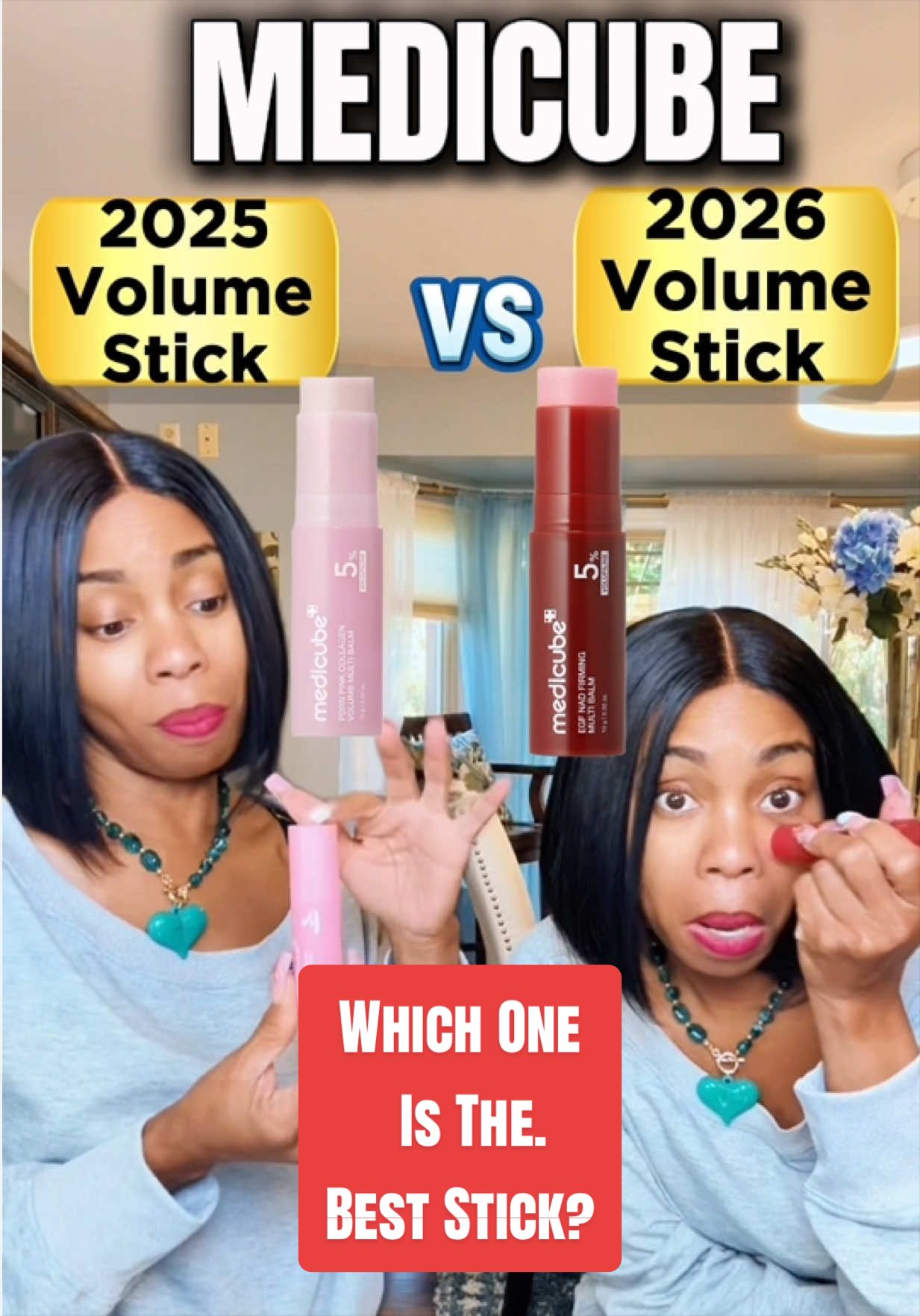 Pink stick or red stick? Friend, don’t let the packaging make the decision for you! 💗❤️ Compare Medicube’s Pink Collagen Volume Multi Balm with the NAD+ EGF Firming Multi Balm and see which formula fits your skincare routine. Looking for plumper-looking skin or care focused on the appearance of firmness? Check the product details, compare the current prices, and shop your pick in the orange cart! 🛍️ #Medicube #MultiBalmStick #KoreanSkincare #SkincareComparison #chaztheaffiliate @medicube US Store @medicube_official 