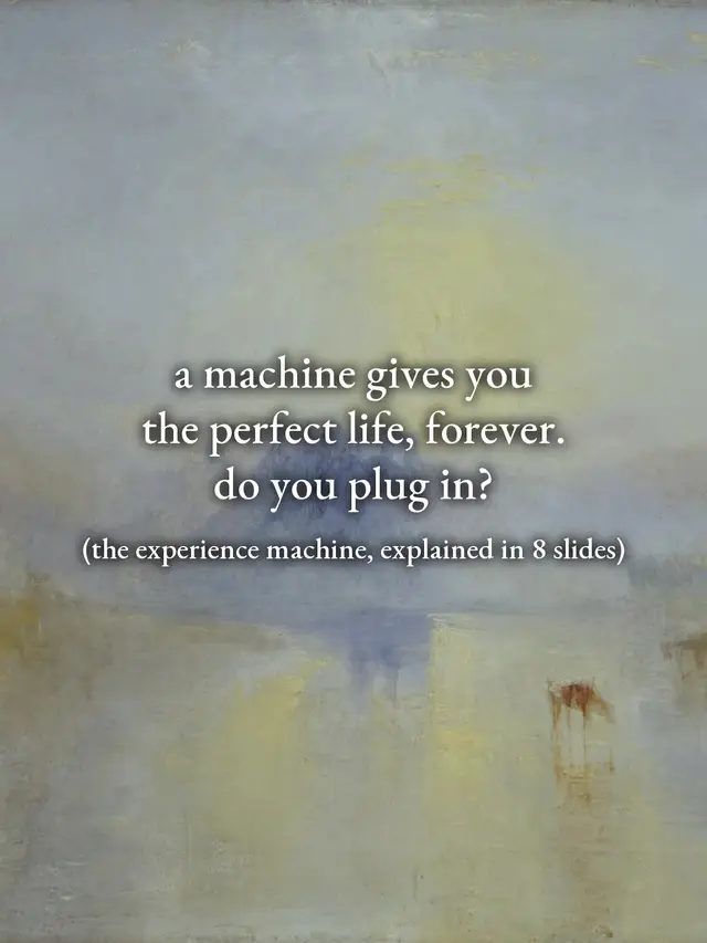 would you plug into the perfect life? 🔌 #philosophy  #learnontiktok  #thoughtexperiment  #philosophytok  #deepthoughts