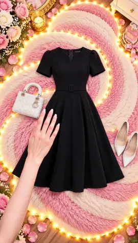 Đầm nữ thiết kế Nhật Vy Boutique tay ngắn cổ tròn cách điệu kèm dây belt phối xếp ly form dáng xòe chiết eo chất lụa có 4 màu phù hợp dạo phố văn phòng công sở đơn giản thanh lịch Dress - D2985 Nhung Kem