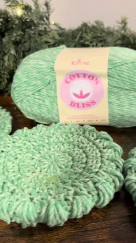 Bring some handmade magic to your holiday season with these cozy crochet projects made using @KnitPal  Cotton Bliss yarn! From a beautifully textured crochet Christmas tree to a sweet, smiling mug cozy and matching rustic coasters, it's the ultimate winter crafting inspiration. #crochetchristmas #cottonblend #crochetinspiration #yarn #crochet 