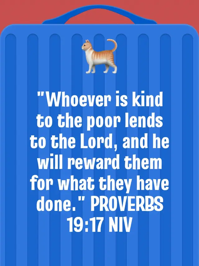 Meaning: Give to the Needy, Lend to the Lord: When you help those who can offer nothing in return, God treats your generosity as a personal loan to Him. A Guarantee You Can Bank On: People may fail to pay you back, but God never defaults. He personally guarantees to reward your kindness. Beyond Dollars and Cents: God’s repayment isn't a quick financial ROI—it pays out in deep spiritual peace, stronger community, and eternal treasure. Be the Image of Grace: Loving the vulnerable shows the world who God is, aligning your heart with the One who champions the weak. #kindness #scriptureoftheday #proverbs #scripturemotivation #christiantiktok 