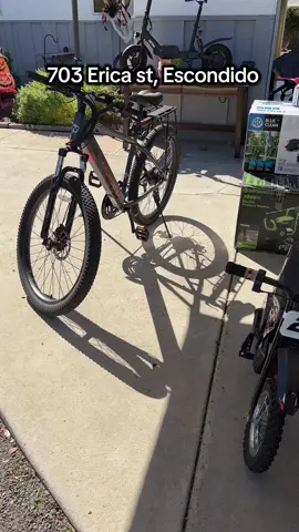Garage sale 703 Erica st. Ebikes, scooters, canopies, electric pressure washer and more #ebikes #garagesale #razor #canopy #sandiego 