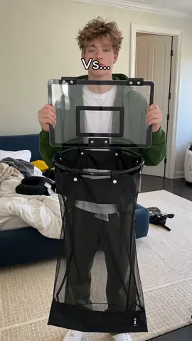 Comment “ball” if you want it and we’ll send you the info. My idea🫠 vs The final product🏀. More info in my profile👉🔗 #basketball #laundry #giftideas #boymom #basketballtok The idea deserved better than duct tape. Dunkday is a 2-in-1 basketball laundry hoop that hangs over your door and catches dirty clothes in a removable mesh bag. Shoot your laundry into it, then open the bottom zipper to empty it straight into a basket. It comes with a basketball net too, so you can switch from laundry to play. No drilling into the door required. 10243