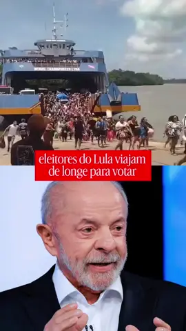 AS IMAGENS MAIS EMOCIONANTES QUE VOCÊS VERÃO HOJE: eleitores do Lula viajando de comunidades afastadas apenas para votar.  AMANHÃ, VOTEM 13.  #lula #flaviobolsonaro #eleições #eleições2026 