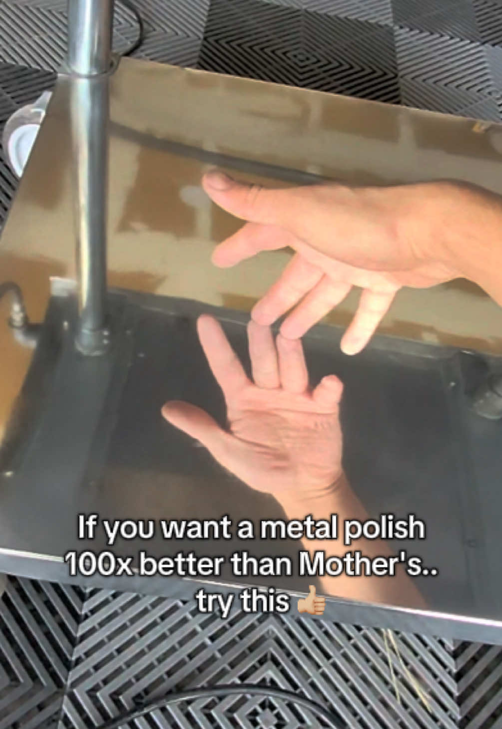 The best metal polish Ive ever used. Apply by hand with an applicator, polisher, random orbital & transform your metal without the cakey mess 👍🏼 #metalpolish #renegadeproductsusa 