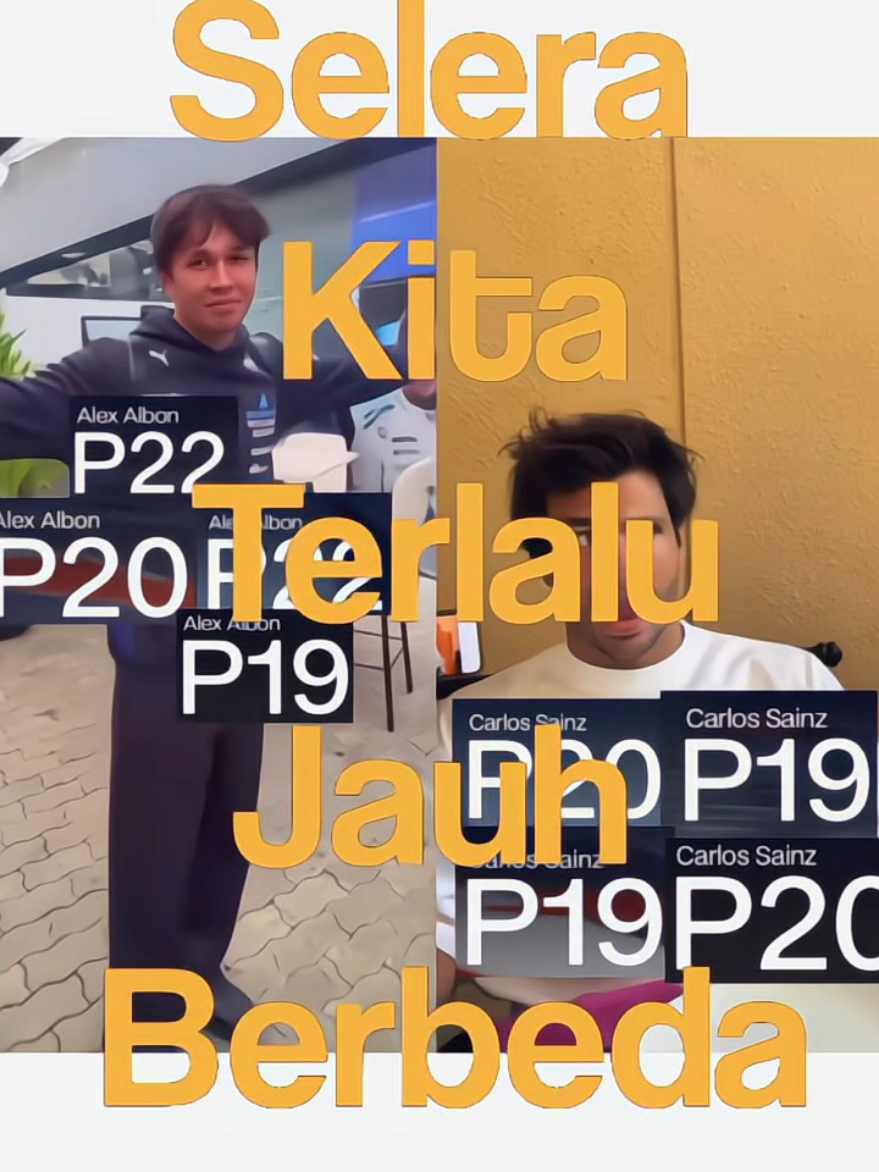 selera kita terlalu jauh berbeda yang lain belapan buat menang Williams balapan buat spam angka kekonsistenan #alexalbon #carlossainz #williamsf1 #comedyvideo #f1edit 
