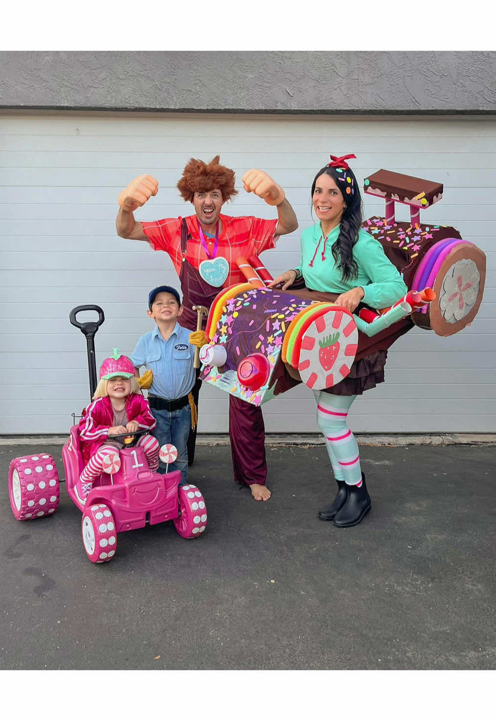 Just out here trying to out do my last years self. Halloween family costumes have become such a fun tradition every year - such a fun way for us to get creative! 👻 I’m loving seeing the costumes already!! 🎃  #Halloween2026 #HalloweenCostumes #DiyCostumes #WreckItRalph #DisneyCostumes