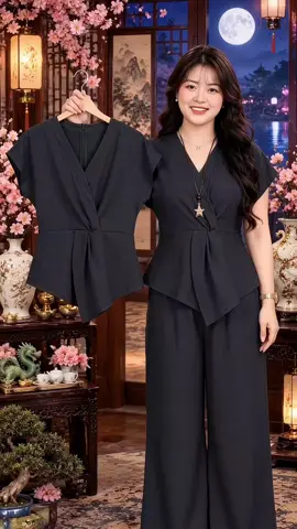 Set bộ nữ thiết kế xoắn eo #setbonu #setbonuthoitrang #macdep #xuhuong #shopdoxinhnu 