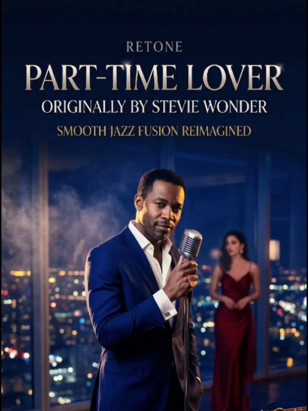🎷 Secret love, midnight grooves, and timeless romance. ❤️✨ 🎶 Part-Time Lover – Stevie Wonder Reimagined in Smooth Jazz Fusion by Retone. #fypage #fyp #lyricsvideo #StevieWonder #SmoothJazzFusion