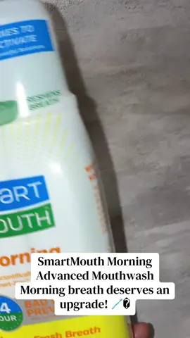 SmartMouth Morning Advanced Mouthwash features a zinc-activated formula designed to help control bad breath and leave your mouth feeling fresh. A refreshing way to start your morning oral care routine! ✨ #SmartMouth #Mouthwash #FreshBreath #OralCareRoutine #TikTokShop
