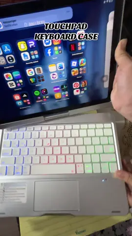 Upgrade your tablet into a mini laptop with this touchpad keyboard case! Perfect for work, school and everyday productivity! #touchpadkeyboardcase #tabletaccessories #techfinds #tiktokbudol #sulitfinds 