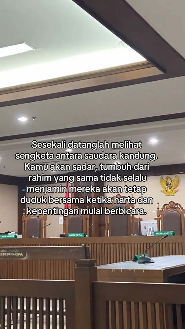 Sengketa terberat bukan dengan orang asing, tapi dengan saudara sendiri. #fakultashukum #lawyer #bahashukum #mabahukum #hukumtohuman 