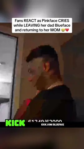 Fans REACT as Pinkface CRIES while LEAVING her dad Blueface and returning to her MOM 😭💔#blueface #viral #fyp 