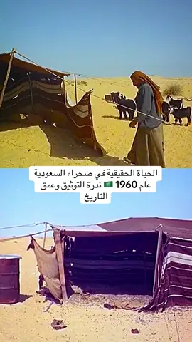 لقطات أرشيفية نادرة تعرض تفاصيل الحياة اليومية الحقيقية في بادية المملكة العربية السعودية خلال حقبة الستينيات. يوثق المقطع ملامح المجتمع، طبيعة العيش داخل الخيام، وظروف الحياة الجافة والواقعية في الصحراء قبل طفرة التحديث. وثيقة تاريخية تجسد ثقافة وأصالة الإنسان العربي في الجزيرة العربية.  #التراث_السعودي #أرشيف_تراثي_نادر  #حياة_البادية #أرشيف_نادر #السعودية_زمان 