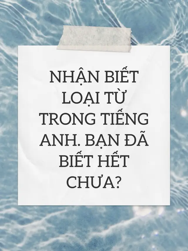 🔰 Nhiều bạn học sinh cấp 2 và cấp 3 vẫn chưa thể phân biệt được hết các loại từ trong Tiếng Anh. 👉🏻 Lưu ngay video này để dành học nhé! #ielts #english #hoctienganhmoingay #fyp #xuhuong 